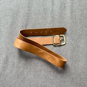 Forever21 Basic Tan Gold Buckle Belt